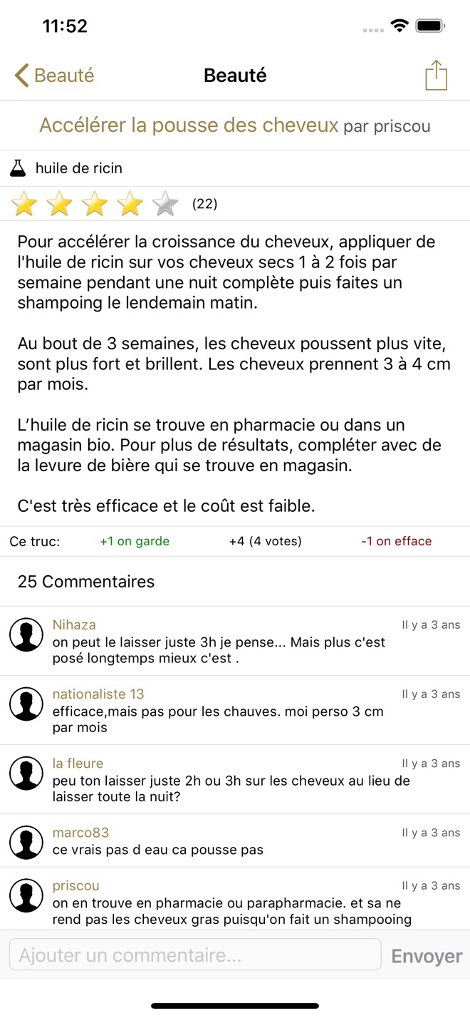 Les trucs de grand-mère - capture iPhone 3